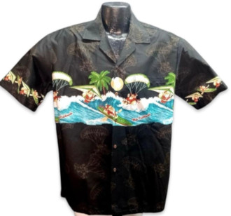 Island Christmas Santa Shirt by Pacific Legend